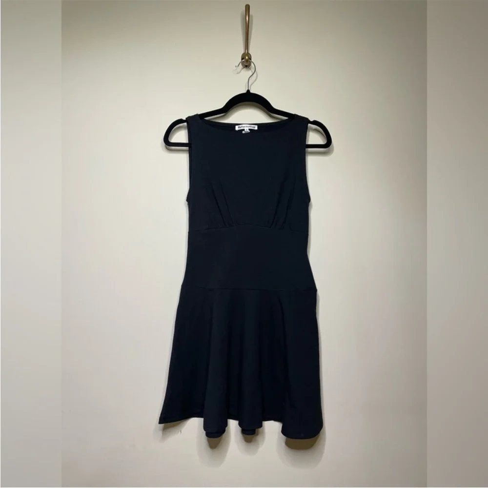 REFORMATION Mayve Black Mini Dress_6